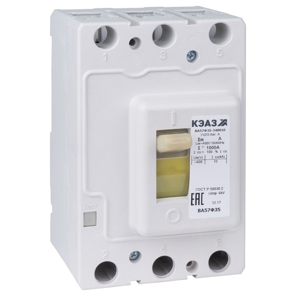 Выключатель автоматический КЭАЗ ВА57Ф35 160А 3П 400В AC УХЛ3 15кА