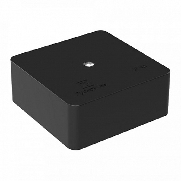 Коробка распаячная Промрукав 75х75х30 мм открытой проводки черная [уп. 90шт]