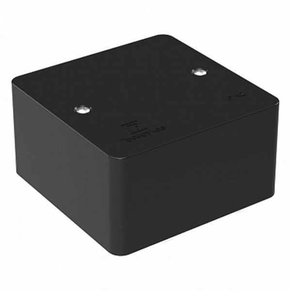 Коробка распаячная Промрукав 85х85х45 мм открытой проводки черная [уп. 152шт]