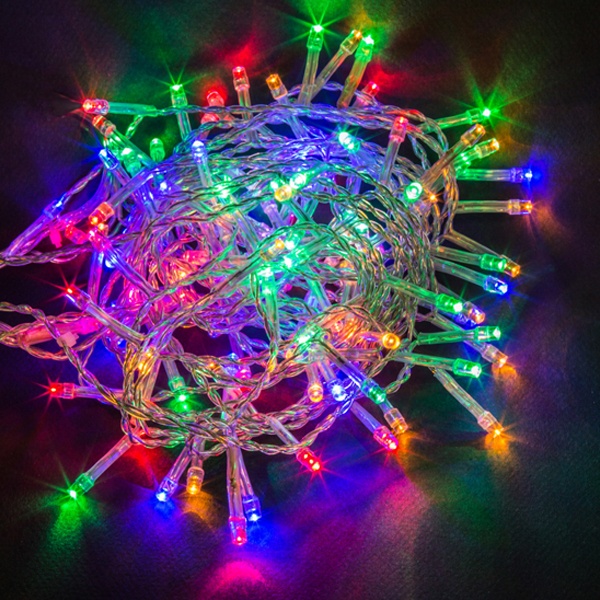 Гирлянда нить 80 667 NGF-S01-100RGBY-5-6.5m-230-C8-TR-IP20 8 режимов, мультиколор, прозрачный провод