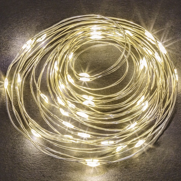 Гирлянда нить Navigator 80 714 NGF-SM01-50WW-10-5.2m-3AA-SL-IP20 постоянное свечение, теплый белый