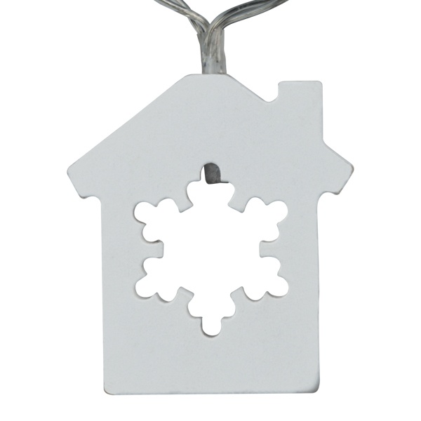 Гирлянда Navigator 80 718 NGF-D013-10WW-2AA деревянные домики на батарейках, тёплый свет