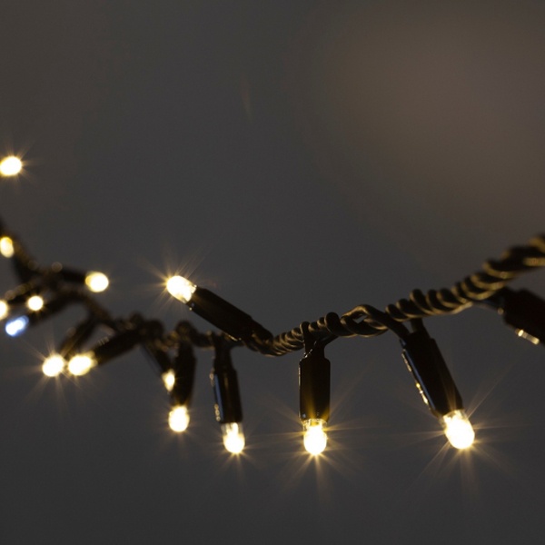 Светодиодная гирлянда ЭРА ERAPS-NK3 нить 3м тёплый свет 100LED черный каучук 220В IP65