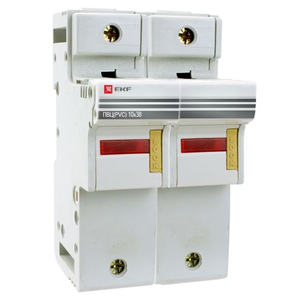 Предохранитель-разъединитель EKF для ПВЦ 10x38 2P (с индикацией)
