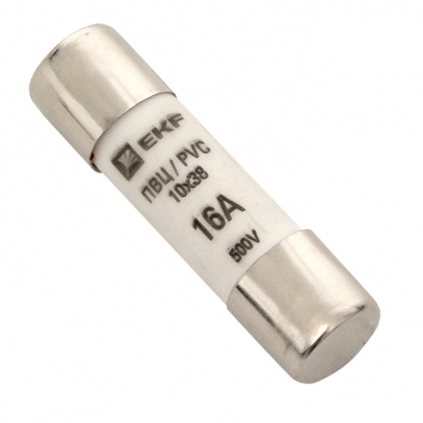 Плавкая вставка цилиндрическая EKF ПВЦ (10х38) 16А