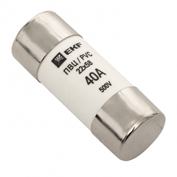 Плавкая вставка цилиндрическая EKF ПВЦ (22х58) 40А