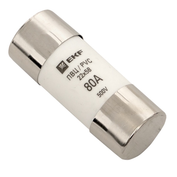 Плавкая вставка цилиндрическая EKF ПВЦ (22х58) 80А