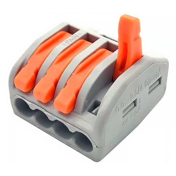 Клемма соединительная TDM 4 х (0,1-2,5) СК-414 с рычагом