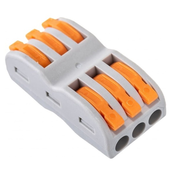 Клемма TDM соединительная 3 х (0,1-2,5) СК-413-2 проходная