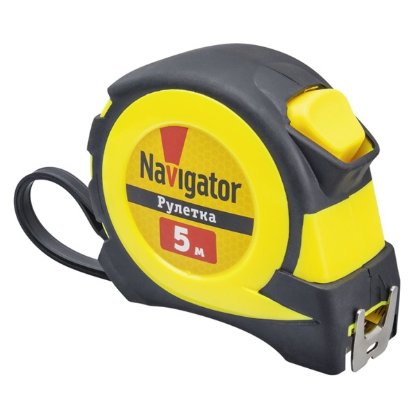 Рулетка Navigator 80 260 NMT-Ru02-A-5-19 (автостоп, 5 м*19 мм)