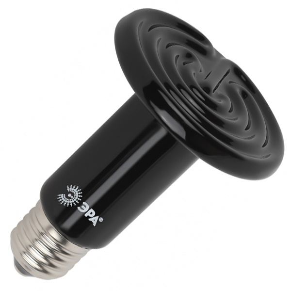 Лампа инфракрасная ЭРА FITO 100W НQ Е27 керамическая, CeramiHeat модель RX для брудера, рептилий