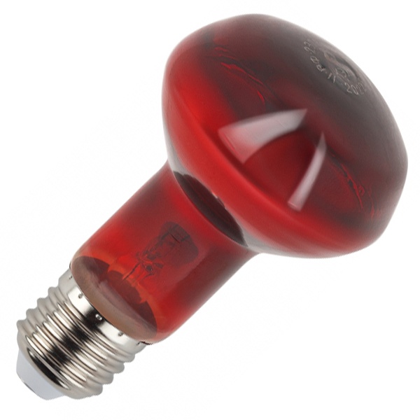 Лампа инфракрасная ЭРА ИКЗК R63 60W 230V Е27 для обогрева животных