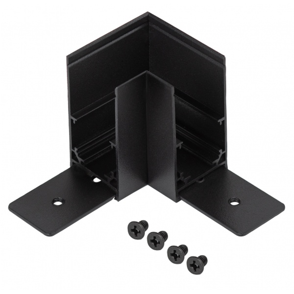 Коннектор ЭРА TRM-S20-CC-B угловой для накладного магнитного шинопровода NOVA TRM-S20 черный