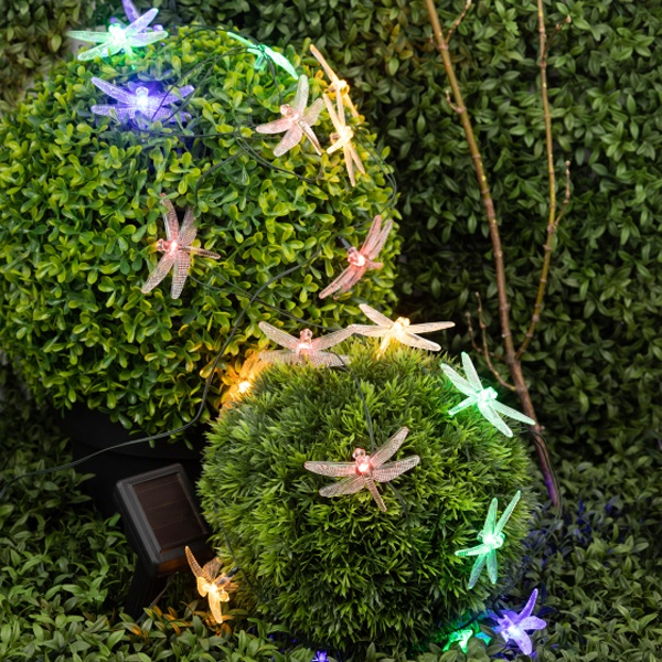 Садовая гирлянда ЭРА ERASF22-16 Стрекоза на солнечной батарее 20 прозрачных фигурок 5,8м IP44