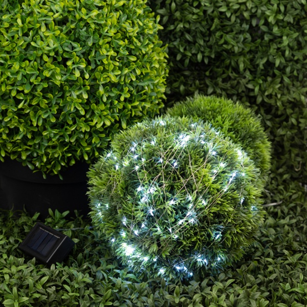 Садовая гирлянда ЭРА ERASF22-17 Нить на солнечной батарее, холодный свет 200 microLED 21,9м IP44
