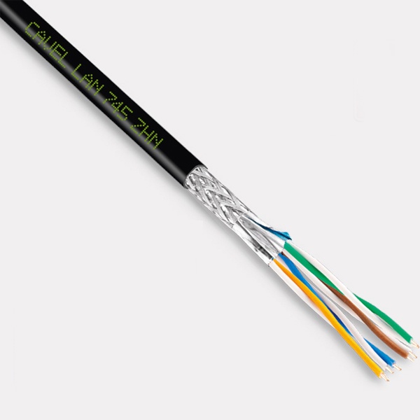 Кабель витая пара Cavel LAN 745 ZHN S/FTP 4х2хAWG23/1 cat 7a LSZH черный [100м] (провод для интернета)