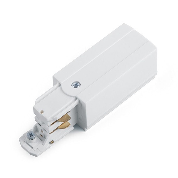 Коннектор для трехфазного шинопровода ЭРА STR-30-W-CN-PL типа PL кабельный ввод левый белый