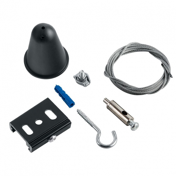 Комплект для подвесного монтажа ЭРА STR-30-B-MK-3 для трехфазного шинопровода черный 3м