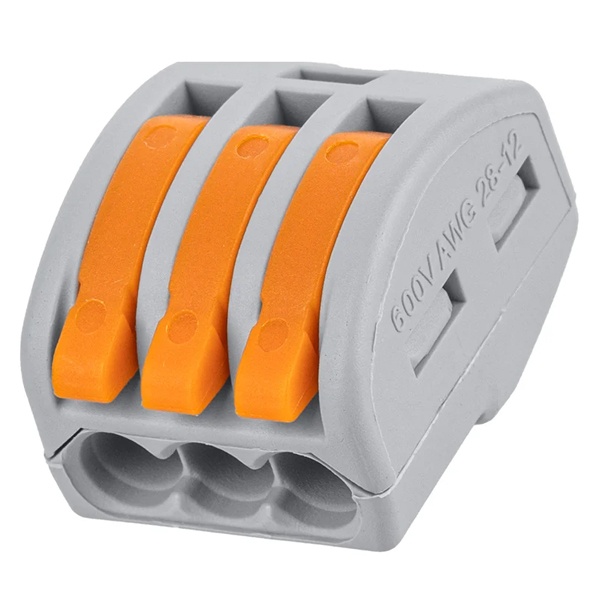 Клемма соединительная TDM 3 х (0,1-2,5) СК-413 с рычагом