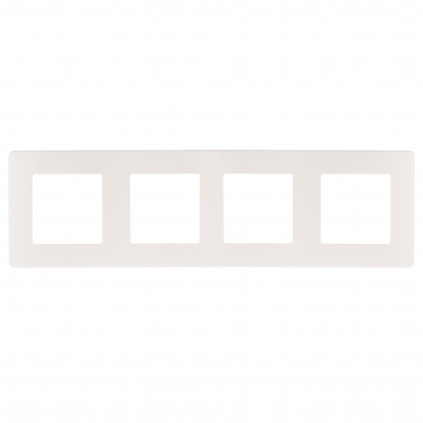 Рамка на 4 поста Эра 12 Сатин, белый 12-5104-01