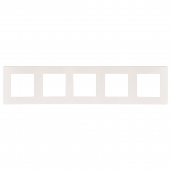 Рамка на 5 постов Эра 12 Сатин, белый 12-5105-01