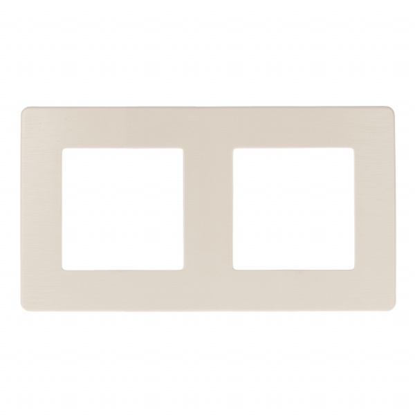 Рамка на 2 поста Эра 12 Сатин, слоновая кость 12-5102-02 (бежевый)