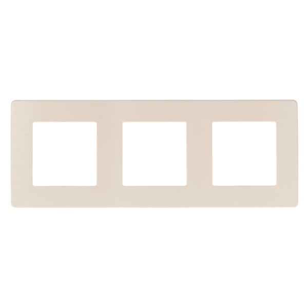 Рамка на 3 поста Эра 12 Сатин, слоновая кость 12-5103-02 (бежевый)