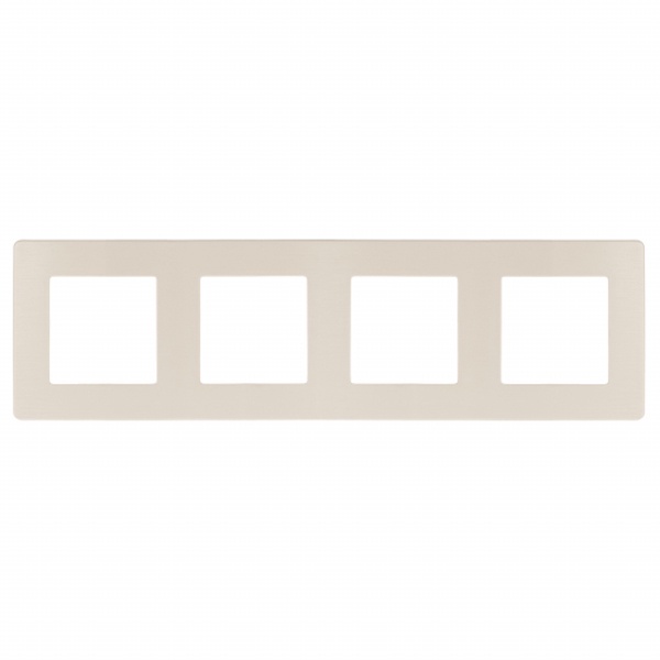 Рамка на 4 поста Эра 12 Сатин, слоновая кость 12-5104-02 (бежевый)