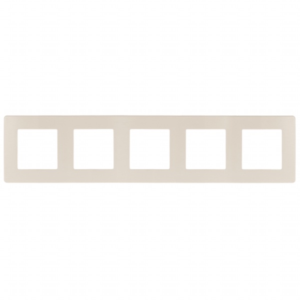 Рамка на 5 постов Эра 12 Сатин, слоновая кость 12-5105-02 (бежевый)