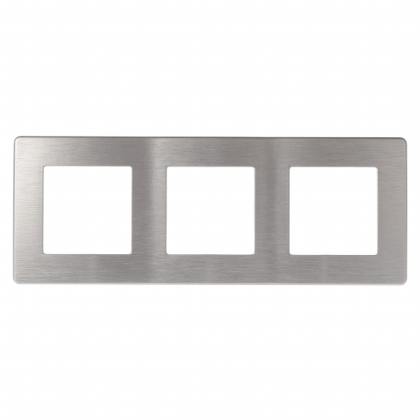 Рамка на 3 поста Эра 12 Сатин, алюминий 12-5103-03