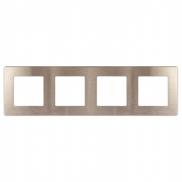 Рамка на 4 поста Эра 12 Сатин, шампань 12-5104-04