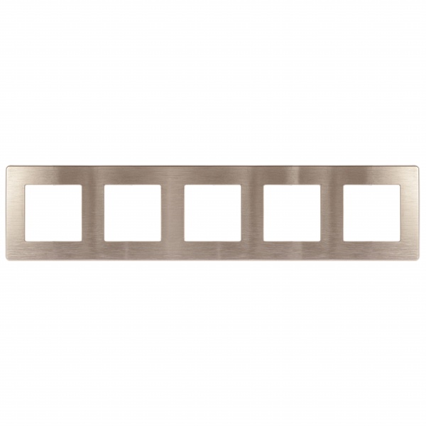 Рамка на 5 постов Эра 12 Сатин, шампань 12-5105-04
