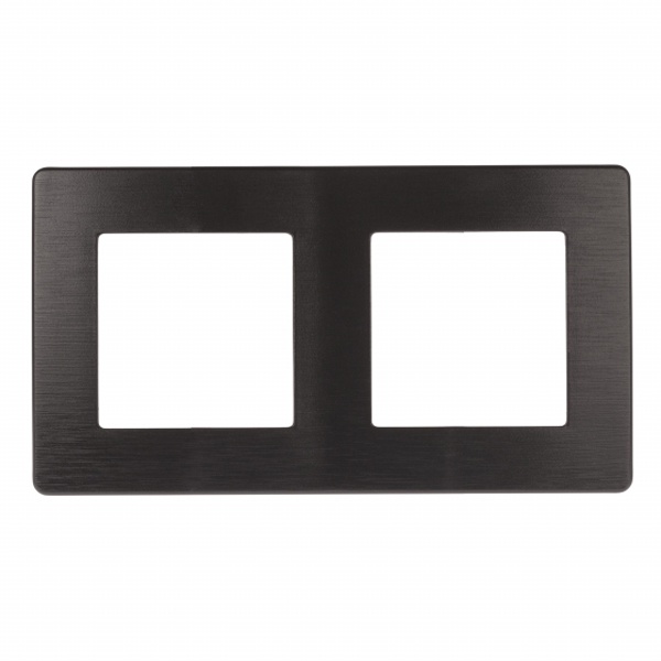 Рамка на 2 поста Эра 12 Сатин, антрацит 12-5102-05