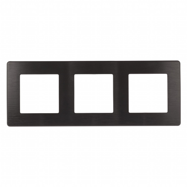 Рамка на 3 поста Эра 12 Сатин, антрацит 12-5103-05