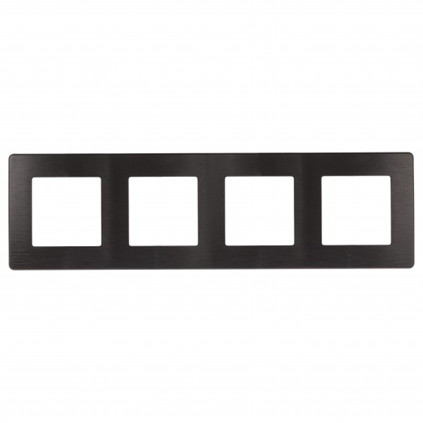 Рамка на 4 поста Эра 12 Сатин, антрацит 12-5104-05