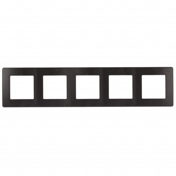 Рамка на 5 постов Эра 12 Сатин, антрацит 12-5105-05