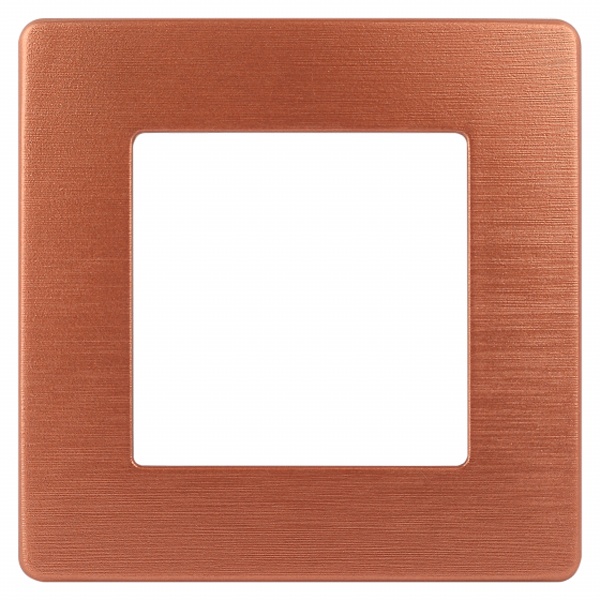 Рамка на 1 пост Эра 12 Сатин, медь 12-5101-14