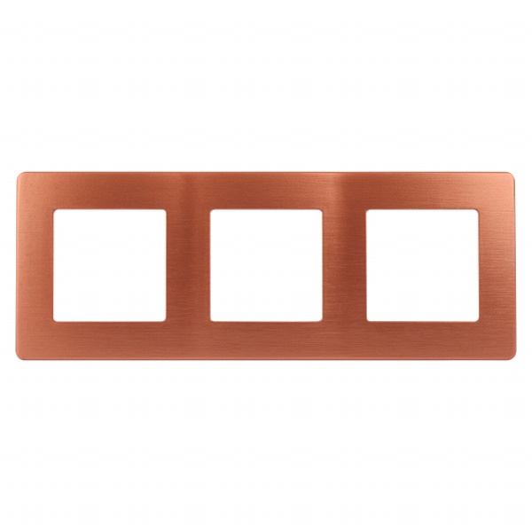 Рамка на 3 поста Эра 12 Сатин, медь 12-5103-14