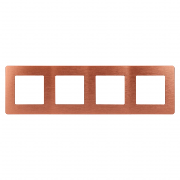 Рамка на 4 поста Эра 12 Сатин, медь 12-5104-14