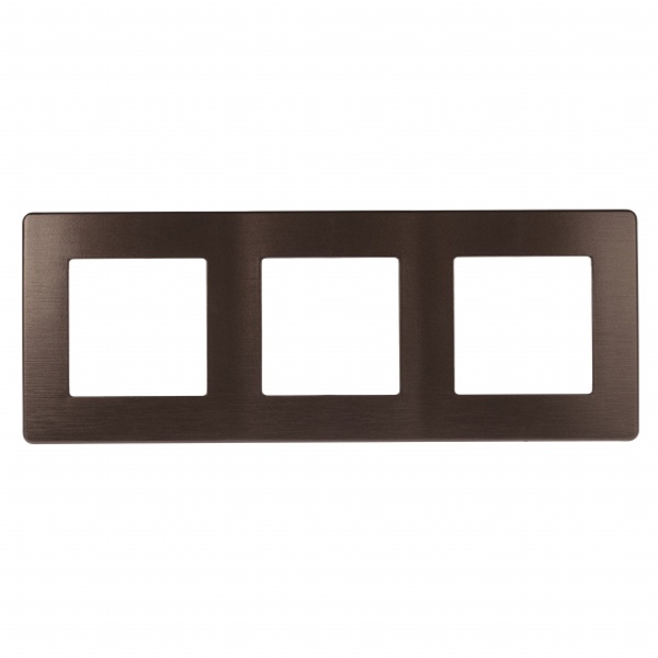 Рамка на 3 поста Эра 12 Сатин, бронза 12-5103-13