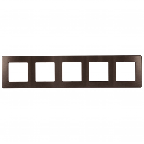 Рамка на 5 постов Эра 12 Сатин, бронза 12-5105-13