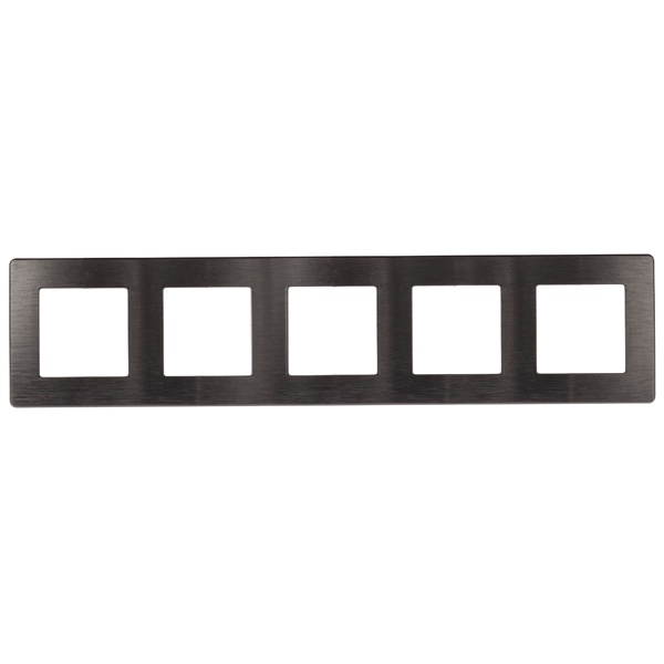 Рамка на 5 постов Эра 12 Сатин, графит 12-5105-12