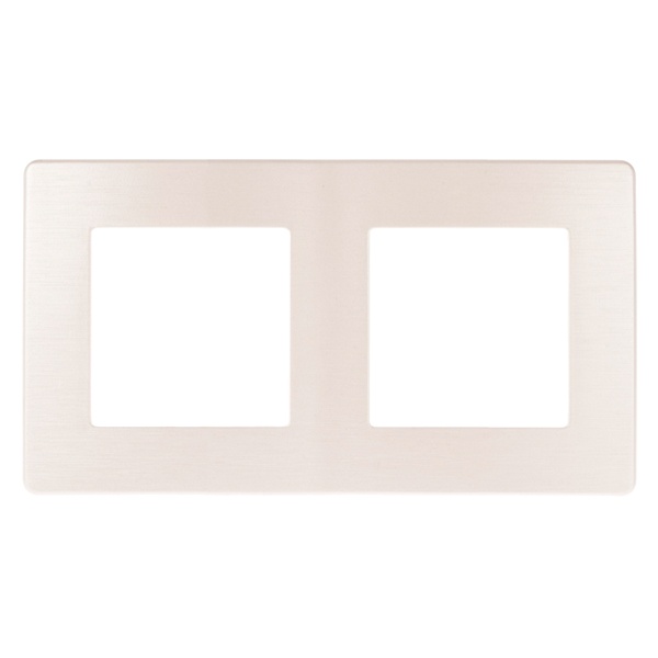 Рамка на 2 поста Эра 12 Сатин, перламутр 12-5102-15