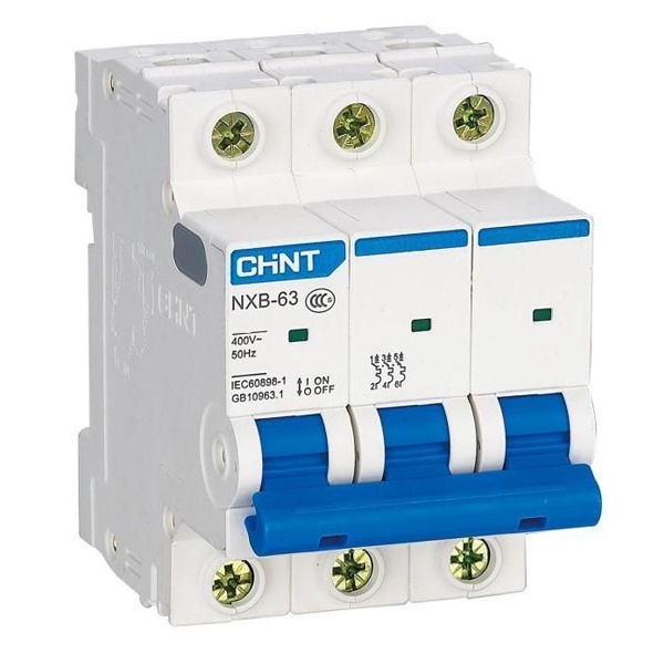 Автоматический выключатель Chint NXB-63S 3P 63А 4.5kA х-ка C (R) (автомат электрический)