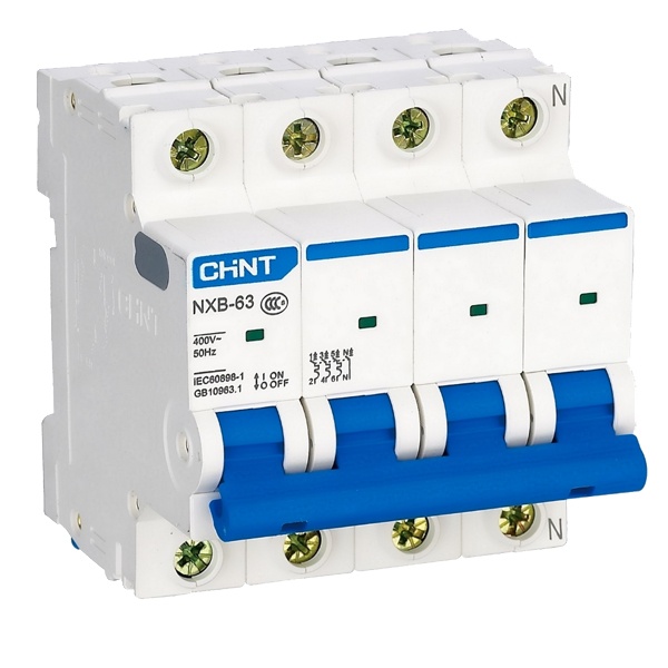 Автоматический выключатель Chint NXB-63S 4P 16А 4.5kA х-ка C (R) (автомат электрический)