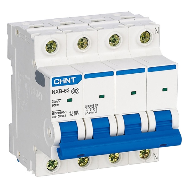 Автоматический выключатель Chint NXB-63 4P 4А 6kA х-ка B (R) (автомат электрический)