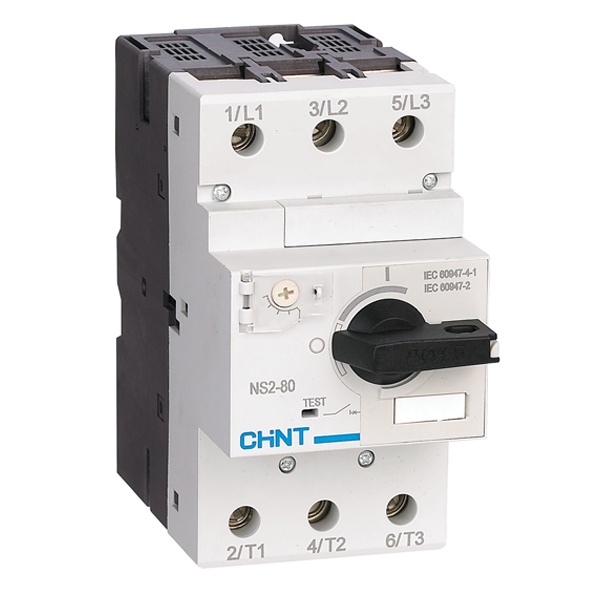 Автомат защиты двигателя Chint NS2-80 48-65A с поворотной ручкой (R)