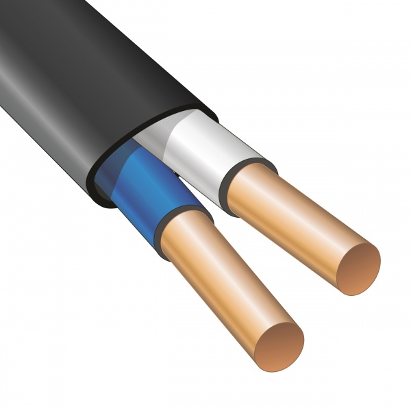 Кабель силовой ККЗ ВВГ-Пнг(А)-LS 2х1,5 медный плоский ГОСТ 31996
