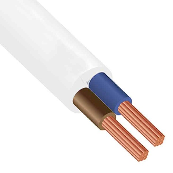 Провод соединительный ККЗ ПВС 2х2,5 гибкий белый ГОСТ 7399