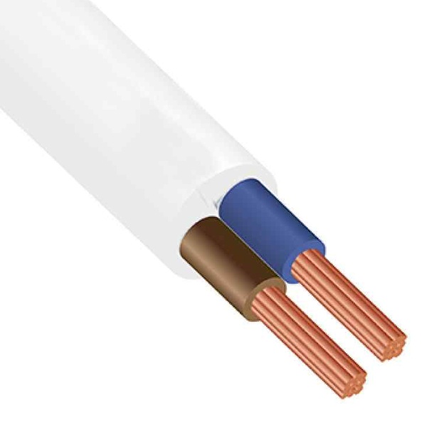 Провод соединительный ККЗ ПВС 2х6 гибкий белый ГОСТ 7399